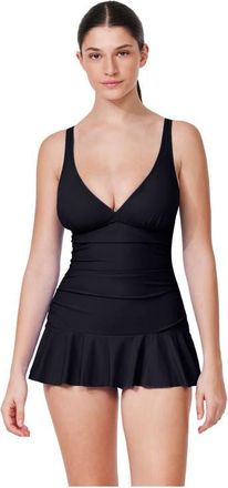 Gottex Tutti Frutti D-Cup Swimdress in Black at Nordstrom, Size 14