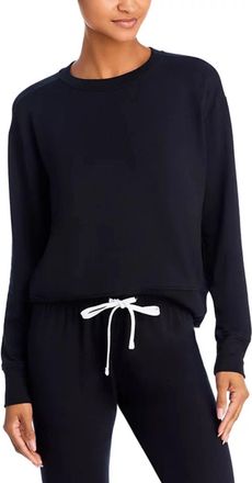SPLITS59 Splits59 Sonja Sweatshirt Womens Black Fleece Stretch Crew Neck GBO3861