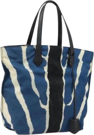 Fendi Pre-owned Tote Bags, female, Blue, Size: ONE SIZE Pre-owned Vintage Nylon Tote Bag
