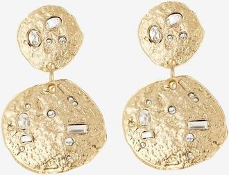 Gas Bijoux Goldene Clip-Ohrhänger mit Strass Eclipse Grand Modèle