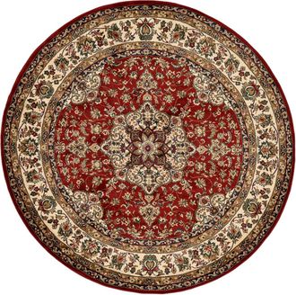 THEKO Alfombra diseño oriental polipropileno rojo d 200 cm