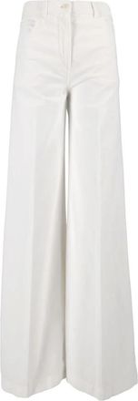 Aspesi Pantalone Mod. 0156 - Dames - Wijde Broeken - Wit - S - Broeken