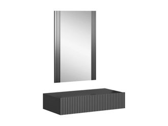 Mirjan24 Tocador Remeta 108, Antracita, Espejo, 97x80x42cm
