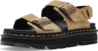 Dr. Martens Zebzag Sandals Womens Dress Sandals Savannah Tan : UK 8 (US Womens 10) M, Leather/Suede