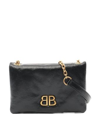 Balenciaga 2020s mini Monaco shoulder bag - women - Calf Leather - One Size - Black