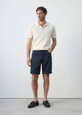 Mango Bermuda denim slim fit navy - Uomo - 44 - MANGO MAN