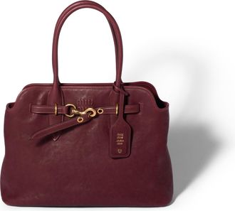 Miu Miu Aventure Nappa Leather Bag, Woman, Amaranth Red