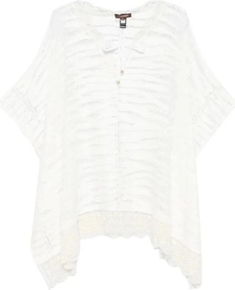 Roberto Cavalli Caft&aacute;n con estampado animal - Swimwear - Mujer - Blanco - M
