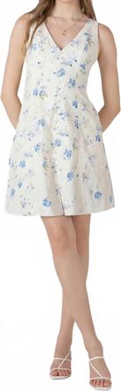 BLACK TAPE Embroidered Mini Dress In Lavender Floral