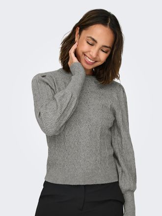 Only ONLKATIA LS STRUC PUFF ONECK CC KNT Materialmix, regular fit