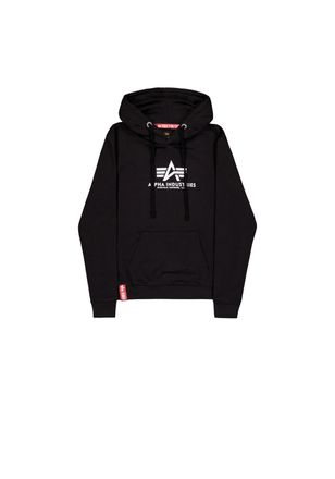 Alpha Industries Hoodie ALPHA INDUSTRIES New Basic Hoodie BL W, Damen, Gr. XS, schwarz, Obermaterial: 80% Baumwolle, 20% Polyester, regular fit, Sweatshirts Hoodie