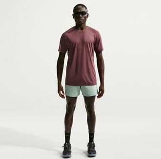 Nike Mens Stride Dri-FIT 5 Brief-Lined Running Shorts in Green | IQ0985-006