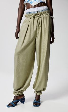 Desigual Paperbag Waist Pants in Light Green at Nordstrom, Size X-Small