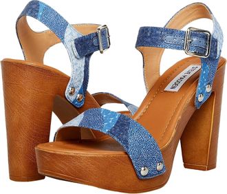 Steve Madden Heatwave Platform Sandal Blue Multi HEAT06S1-438 Womens
