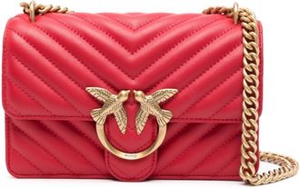 Pinko mini Love crossbody bag - women - Leather - OS - Red