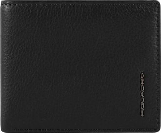 Piquadro Mens wallet with flip up ID window - Heren - Portefeuilles - Zwart - ONE Size - Accessoires