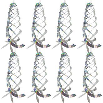 OEM Juego De Ocho Reflectores Espirales Colgantes De 40 Cm Para Decoraci&oacute;n De Jard&iacute;n Para Mantener A Los P&aacute;jaros Alejados De La Piscina - Crezuo