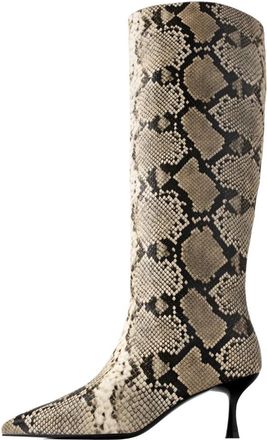 L37 Somebody Told Me - Dames - Laarzen met Hak - Beige - 40 EU - Leer - Schoenen