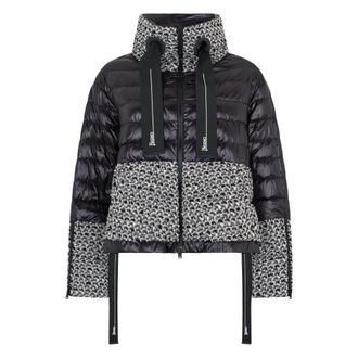 Herno Bomber in Fashion Boucl&eacute; & Nylon Ultralight - female - Herno - Winter Jackets - Black - M - Jackets