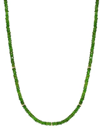 Jewelmak 14K 39.00 Ct. Tw. Chrome Diopside Necklace