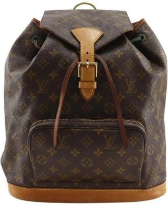 Louis Vuitton Pre-owned Montsouris Monogram Rugzak - Dames - Vintage Rugzakken - Bruin - ONE Size - Vintage
