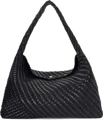 Dune London Womens Accessories Deliberate Xl - Extra Large Woven Shoulder Bag - Black - One Size