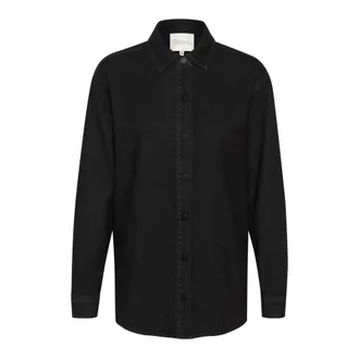 MY ESSENTIAL WARDROBE Camicia Denim Lavaggio Nero Stile Boxy - - Blouses & Shirts - Donna - Nero - M