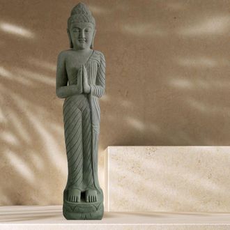 Wanda Collection Estatua De Piedra De Jard&iacute;&shy;n Buda De Pie Rezo 2 M
