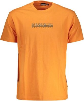 Napapijri Heren, Tops, Oranje, Maat: 2XL Katoen