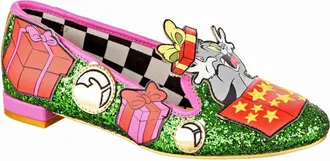 Irregular Choice Womens Peek Boo Ballet Flat, Multi Green, 6.5 UK