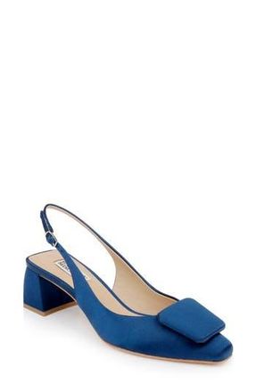 Badgley Mischka Gracen Slingback Pump in Navy Satin at Nordstrom Rack, Size 8.5