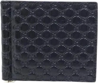 Gucci Pre-owned Wallets, male, Blue, Size: ONE SIZE Pre-owned Vintage Leather Wallet