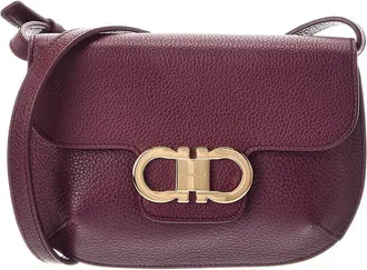 Ferragamo Ferragamo Gancini Leather Shoulder Bag