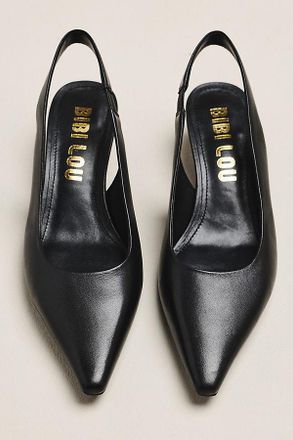 Bibi Lou Helmut Leather Kitten Heels