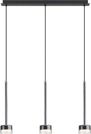Mantra Mantra L&aacute;mpara Colgante Tonic De 3 Luces Gx53 Cristal H.200cm I.72cm Transparente/cromo/bronce/cobre