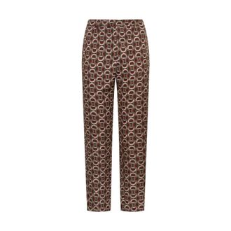 Maliparmi Graphic Orbit Trouser - Dames - Slim Fit Broeken - Veelkleurig - XL - Leer - Broeken