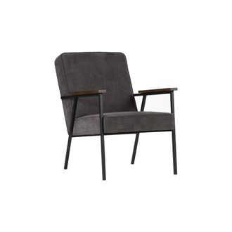 Woood Sill&oacute;n de terciopelo gris oscuro