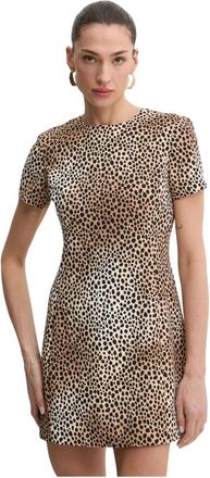 Michael Kors Jurken Dames Jurken Korte Jurken - Dames - Korte kleedjes - Bruin - M - Polyester - Kleedjes