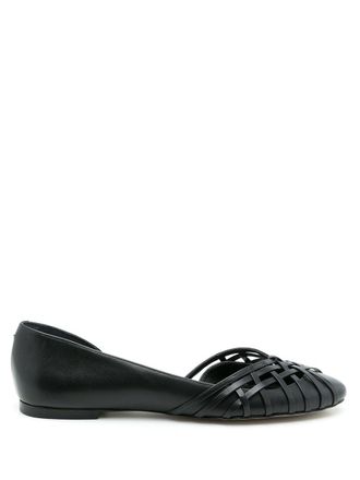 Sarah Chofakian Sapatilha Victoria leather ballerina shoes - women - Leather - 38 - Black