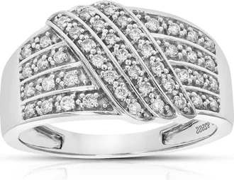 Vir Jewels 1/3 cttw Lab Grown Diamond Ring in Sterling Silver For Women