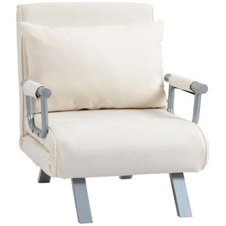 OEM Sof&aacute; Cama Individual Sill&oacute;n Cama Individual Sill&oacute;n Reclinable Con Almohada Para Sal&oacute;n Dormitorio 65x69x80 Cm Crema