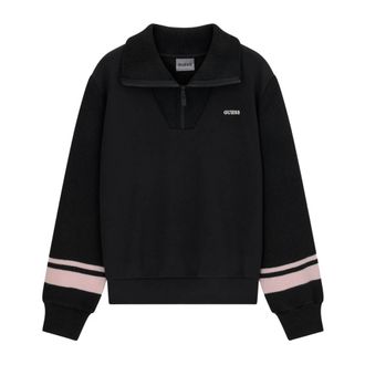 Guess Fabrizia Half-Zip Sweatshirt - Dames - Sweatshirts & Hoodies - Zwart - Maat: XS Viscose