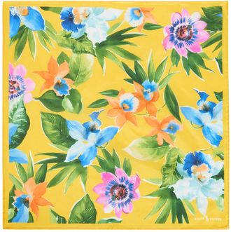 Polo Ralph Lauren Floral-print Silk-chiffon Bandana - Yellow - One Size