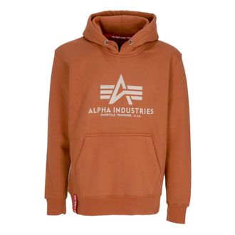 Alpha Industries Basis hoodie in hazelnootbruin - Heren - Hoodies - Bruin - S - Katoen - Hoodies & sweatvesten