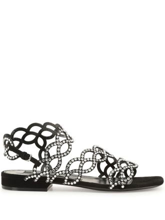 Sergio Rossi sr Mermaid crystal-embellished sandals - Black