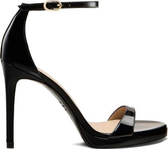 Stuart Weitzman Sandalen met enkelbandjes en plateauzool - Zwart