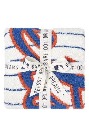 Barefoot Dreams x MLB CozyChic Stroller Blanket in Mets Multi at Nordstrom