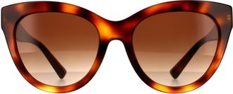 Valentino Cat Eye Light Havana Brown Gradient Sunglasses