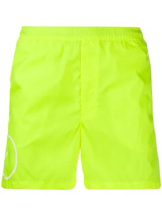Valentino Vlogo Print Swim Shorts - Yellow