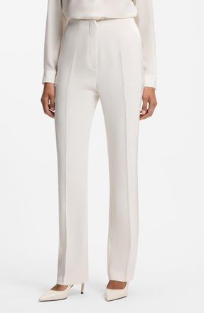BOSS Tanjana Tuxedo Pants in Soft Cream at Nordstrom, Size 16